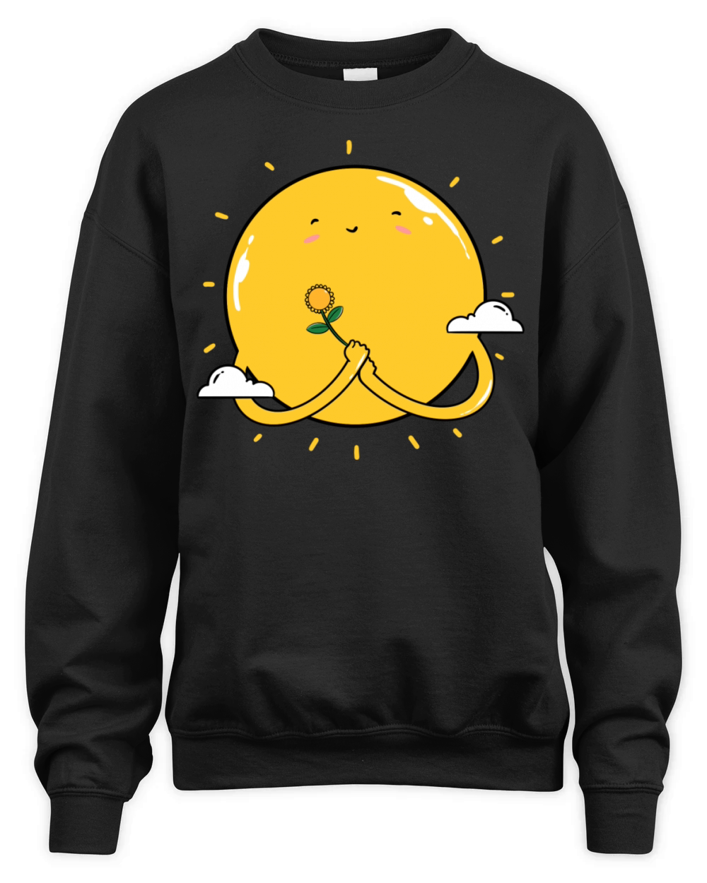 Sun And Flower Unisex Premium Crewneck Sweatshirt