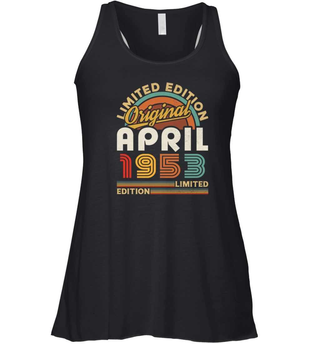 1953 April Vintage Born in 1953 April Gift Women's Flowy Tank Top