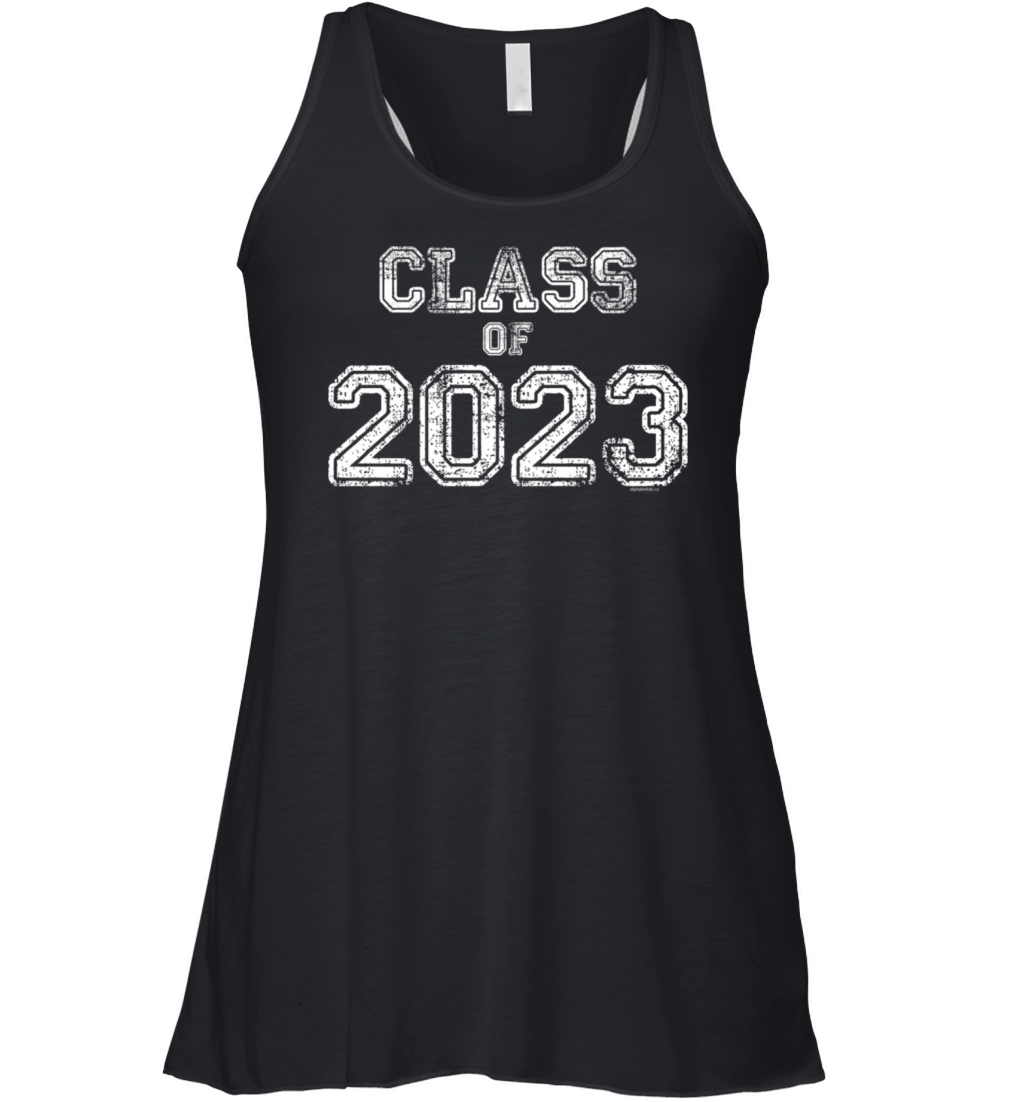 Class Of 2023 Senior 2023 Graduation Vintage Schoo Women's Flowy Tank Top