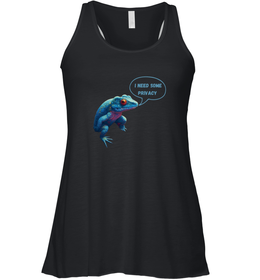 Funny Salamander with quote toilet humor lizard Women's Flowy Tank Top