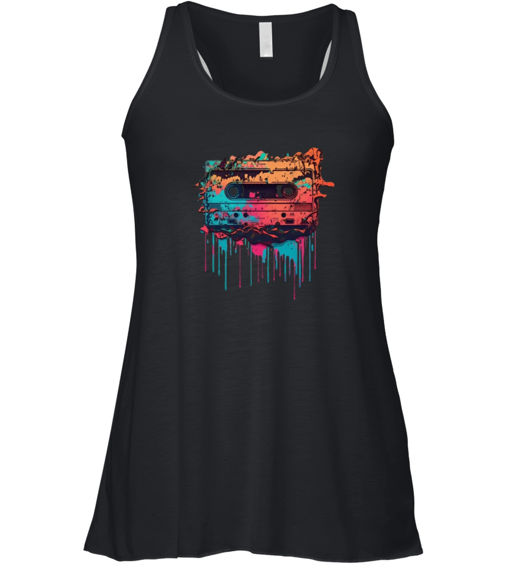 Music cassette retro Women's Flowy Tank Top