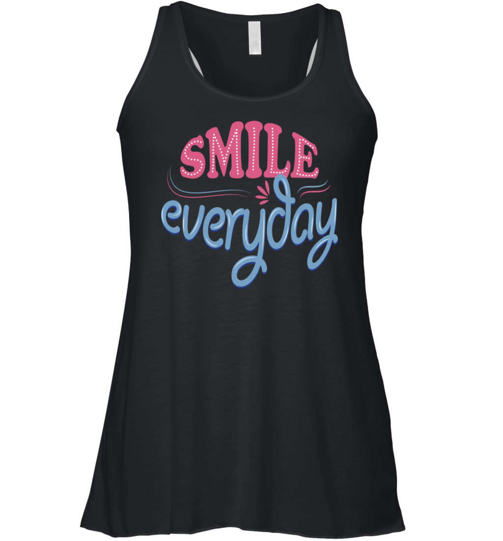 Smile Everyday Inspirational Quote Women's Flowy Tank Top