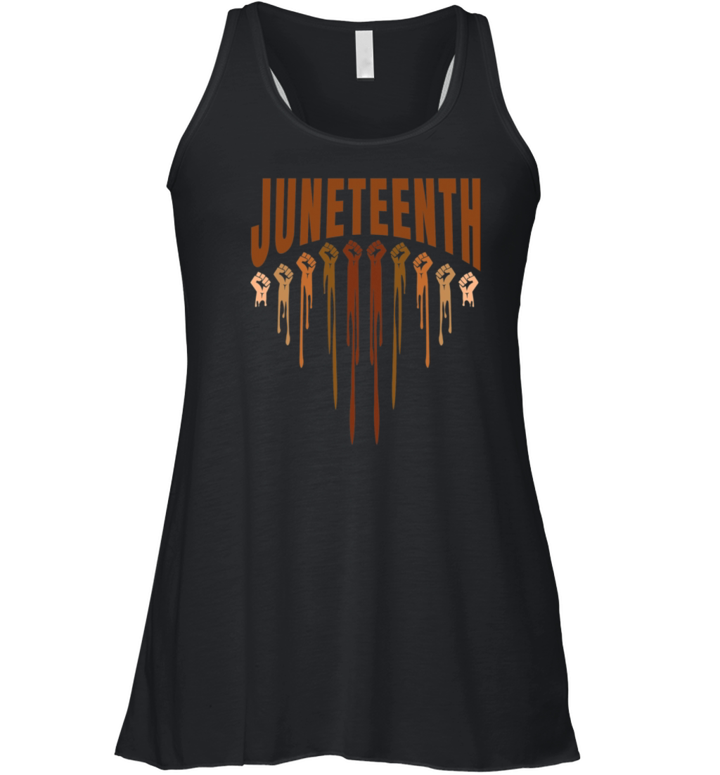 Vintage Black Melanin Juneteenth 1865 History Women's Flowy Tank Top
