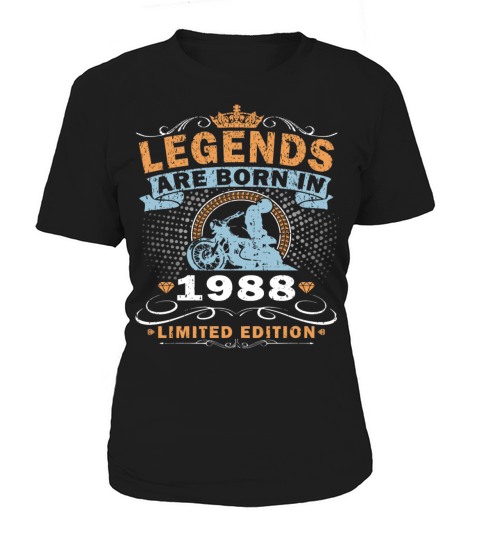 Vintage motorcycle 1988 retro birthday gift Women's T-Shirt