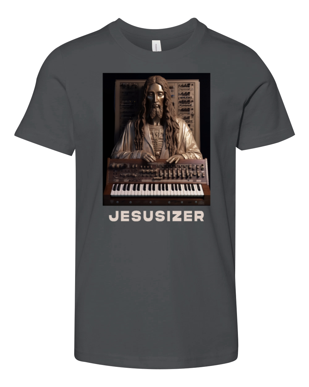 Jesusizer Vintage Jesus Synthesizer Analog Synth Youth Unisex Jersey Tee