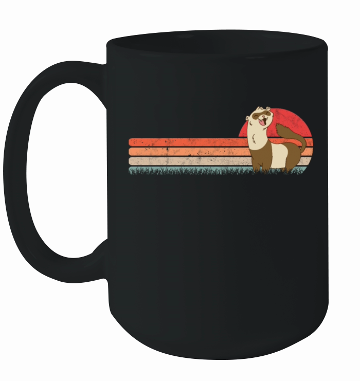 Ferret Retro Weasel Vintage Ceramic Mug