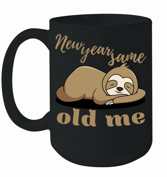 New Year Same Old Me Lazy Sloth Uglu Christmas Ceramic Mug