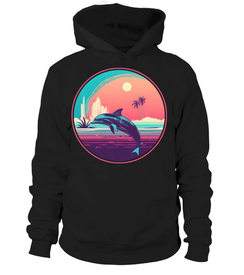 Vintage Dolphin Lovers Hoodie Unisex