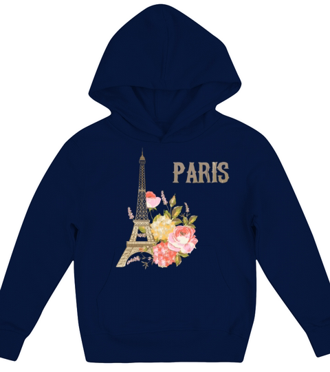 Eiffel Tower Paris Vintage Souvenir Paris France Kids Hoodie
