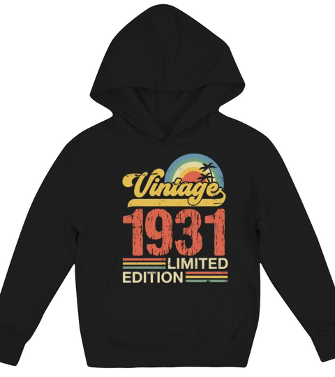 Retro Vintage 1931 Limited Edition Kids Hoodie