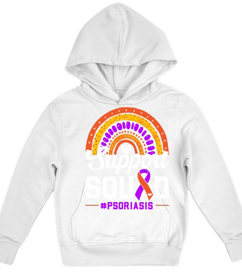 Support Squad Skin Disease Psoriasis Awareness Kids Hoodie