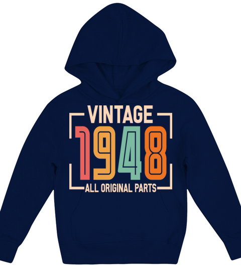 Vintage 1948 All Original Parts Kids Hoodie
