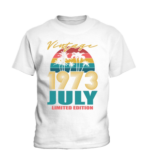 50th birthday july 1973 vintage 1973 Kids T-Shirt