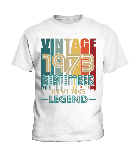50th birthday september 1973 vintage 1973 Kids T-Shirt