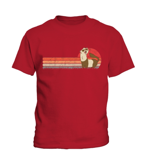 Ferret Retro Weasel Vintage Kids T-Shirt