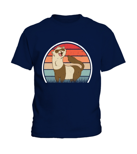 Ferret Retro Weasel Vintage Kids T-Shirt