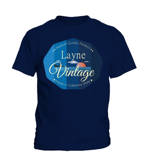 Layne First Name Vintage Blue Kids T-Shirt