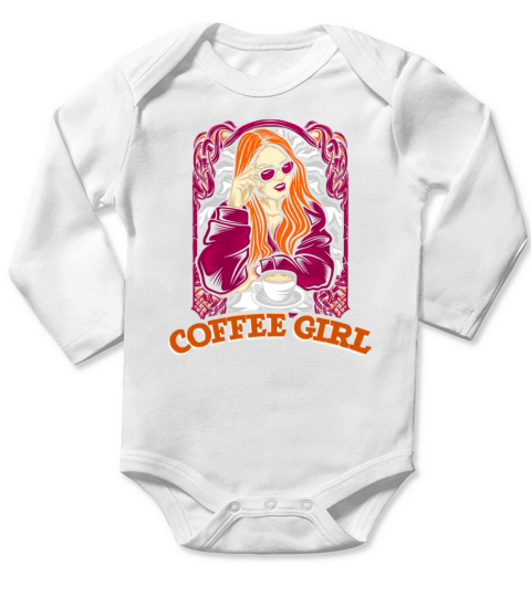 Coffee Girl Barista Queen Latte Art Coffee Lover Long Sleeve Baby One-Piece