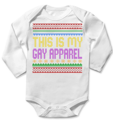 Gay Apparel Ugly Sweater Long Sleeve Baby One-Piece