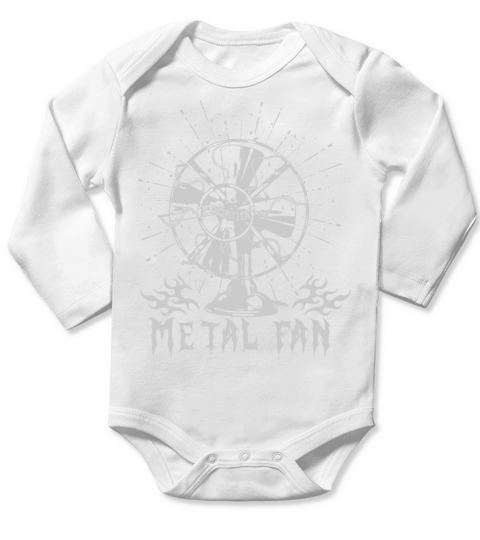 Metal Fan Funny Heavy Metal Music Hard Rock Goth Long Sleeve Baby One-Piece