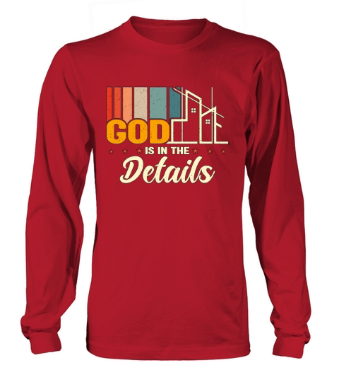 Architecture God Is In The Details Retro Building Long sleeved Unisex