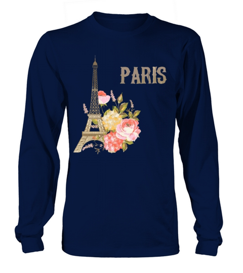 Eiffel Tower Paris Vintage Souvenir Paris France Long sleeved Unisex