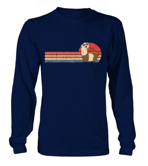 Ferret Retro Weasel Vintage Long sleeved Unisex