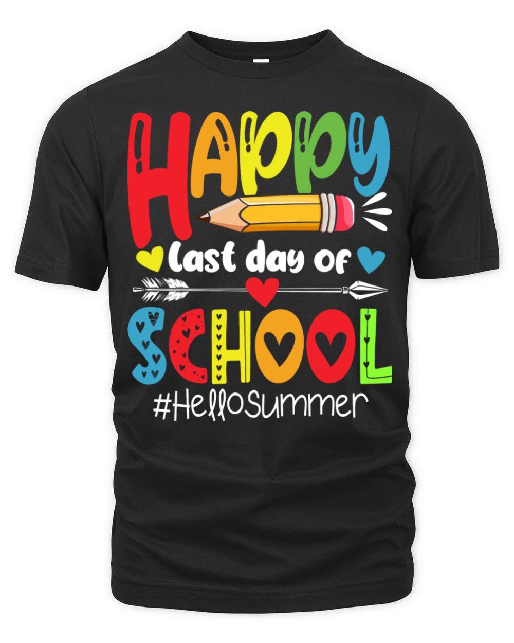 Happy Last Day Of School Hello Summer Organic Unisex T-shirt