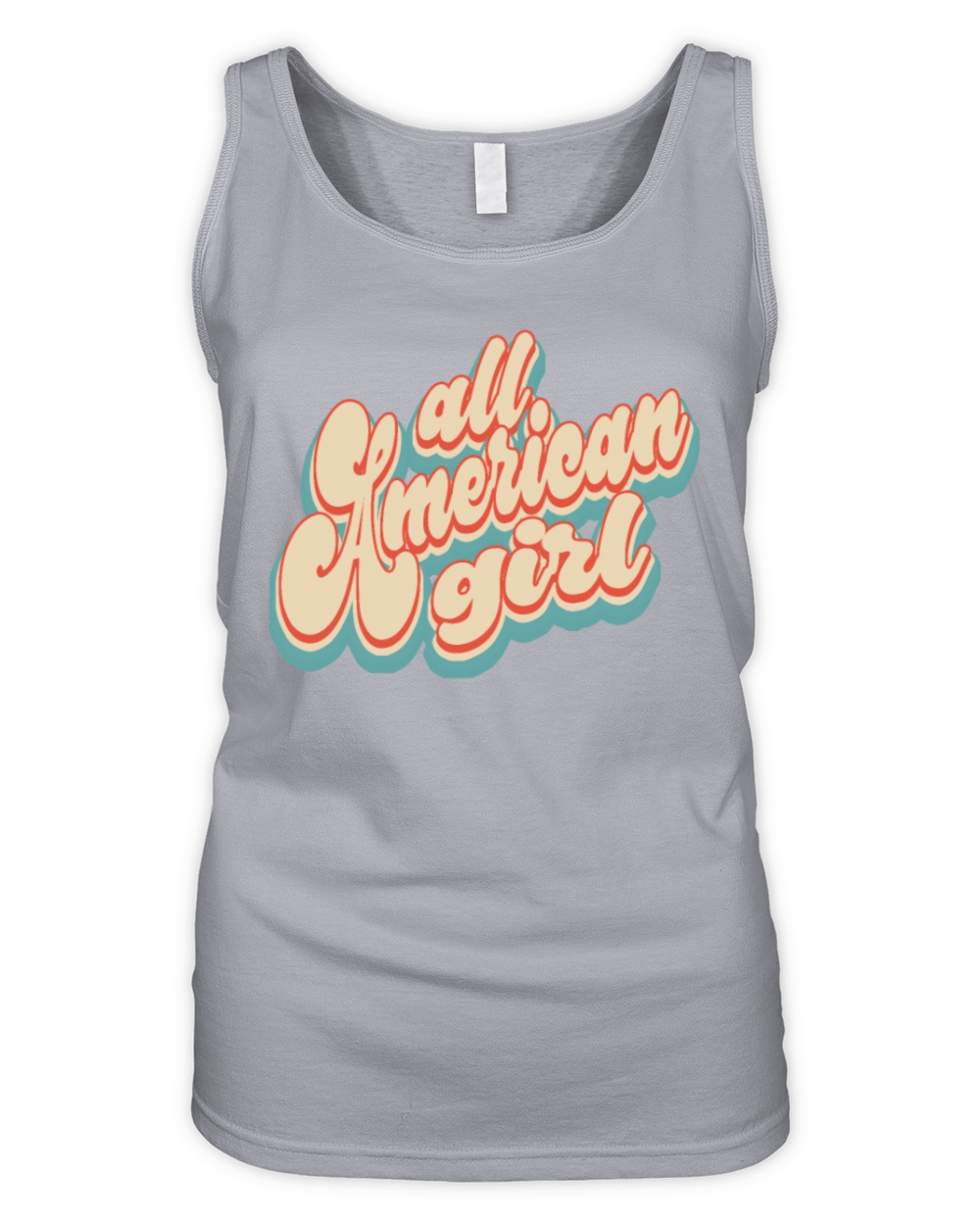 Vintage Classic All American Girl 4th of July Organic Women's Tank Top