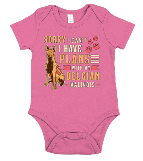 Belgian Malinois Sorry I Cant I Have Police Dog Short Sleeve Baby One-Piece