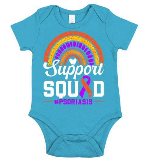 Support Squad Skin Disease Psoriasis Awareness Short Sleeve Baby One-Piece