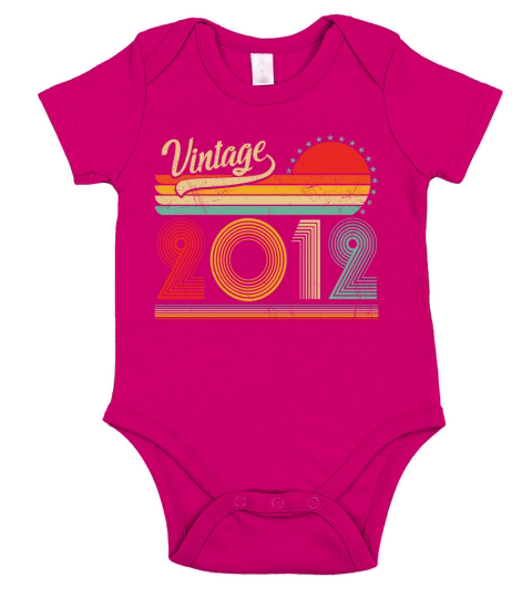 Vintage 2012 Official Teenager 11th Birthday Gifts Short Sleeve Baby One-Piece