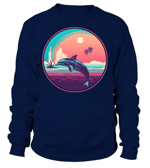 Vintage Dolphin Lovers Sweatshirt Unisex