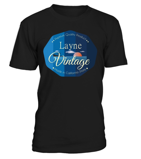 Layne First Name Vintage Blue T-Shirt Unisex