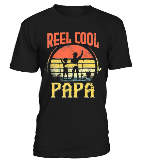 Vintage Reel Cool Papa Fishing Fisherman Father T-Shirt Unisex