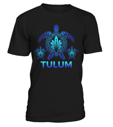 Vintage Tulum Mexico Ocean Blue Turtle Souvenirs T-Shirt Unisex