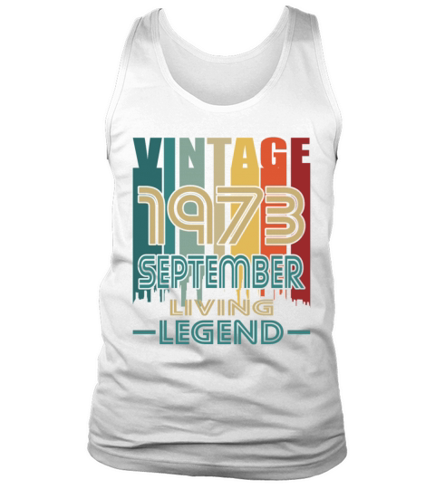 50th birthday september 1973 vintage 1973 Tank Top Unisex