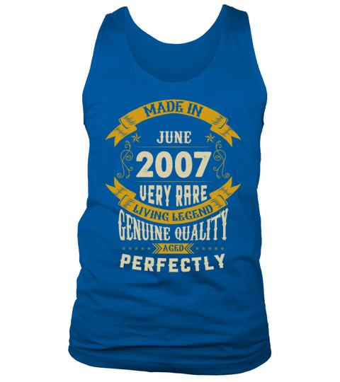 June 2007 Vintage Birthday Present Tank Top Unisex