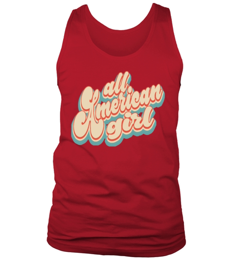 Vintage Classic All American Girl 4th of July Tank Top Unisex