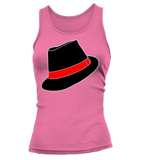 Classic Black Fedora Hat Tank top Woman