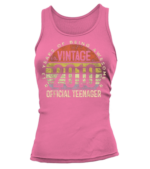 Vintage 2010 Official Teenager 13th Birthday Gifts Tank top Woman