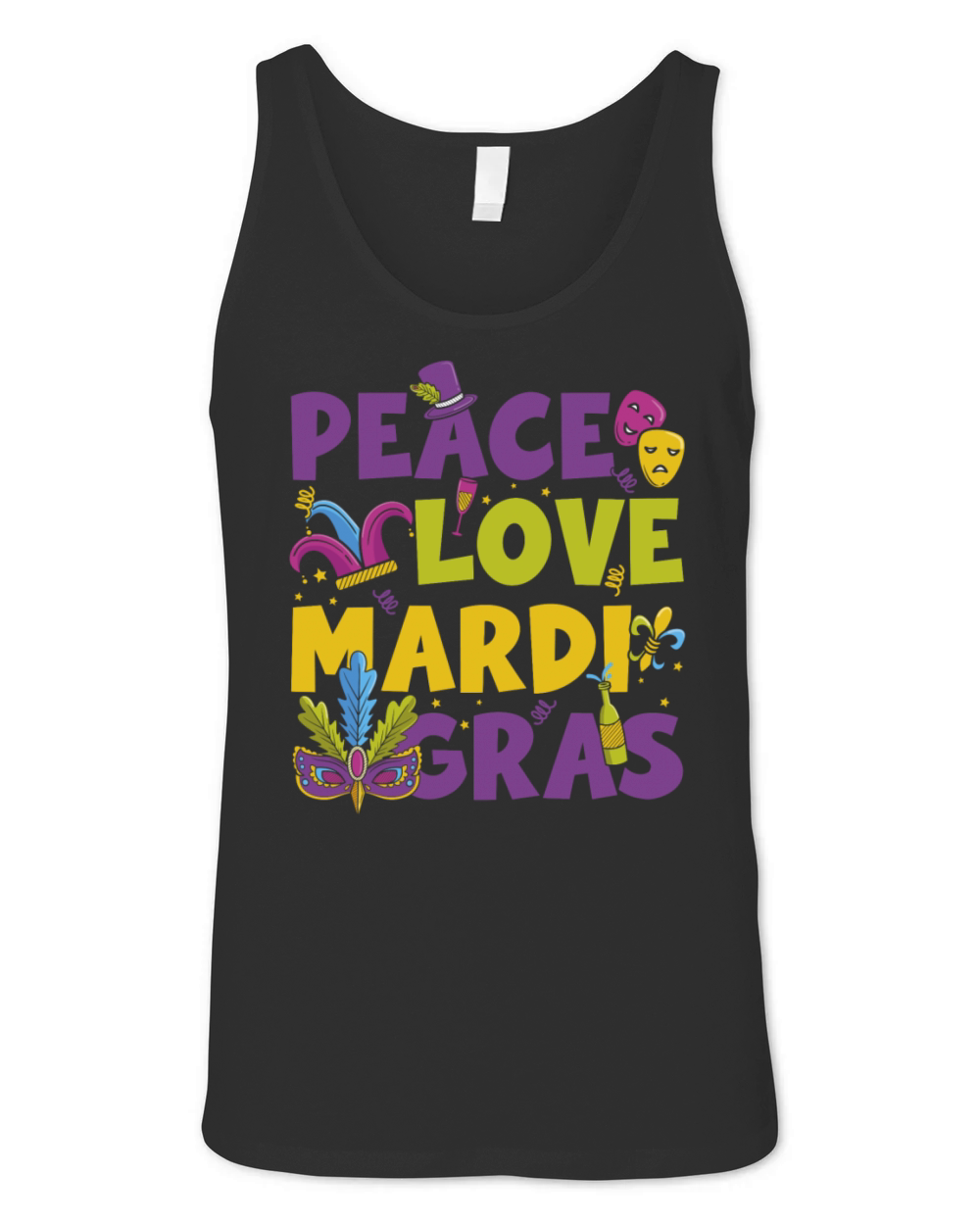 Carnival Costume Beads Colorful Unisex Jersey Tank