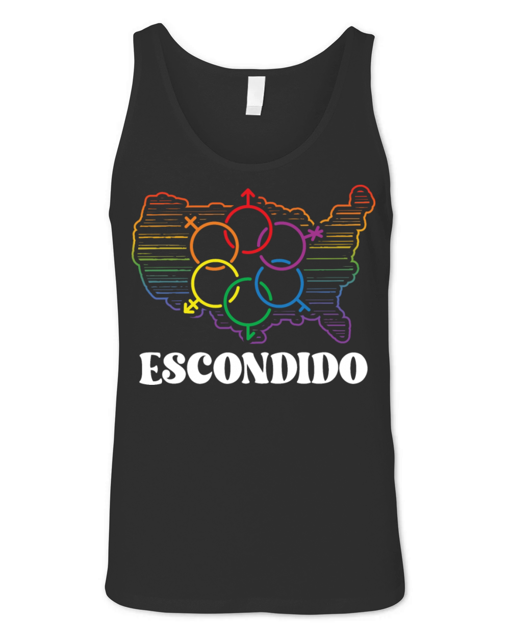 Escondido Pride Month Pride Flag LGBT Community LG Unisex Jersey Tank
