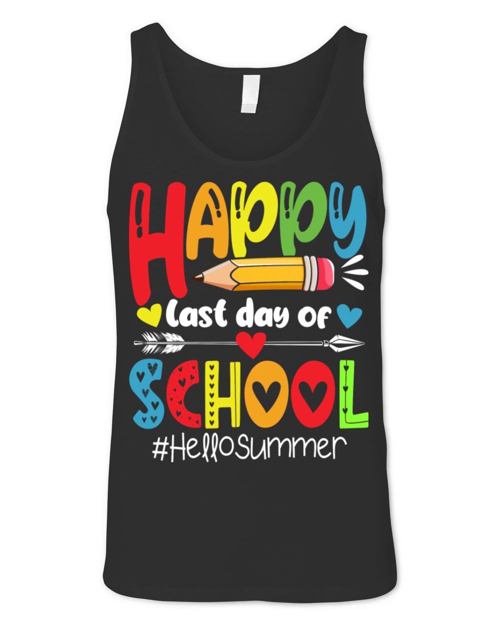 Happy Last Day Of School Hello Summer Unisex Jersey Tank