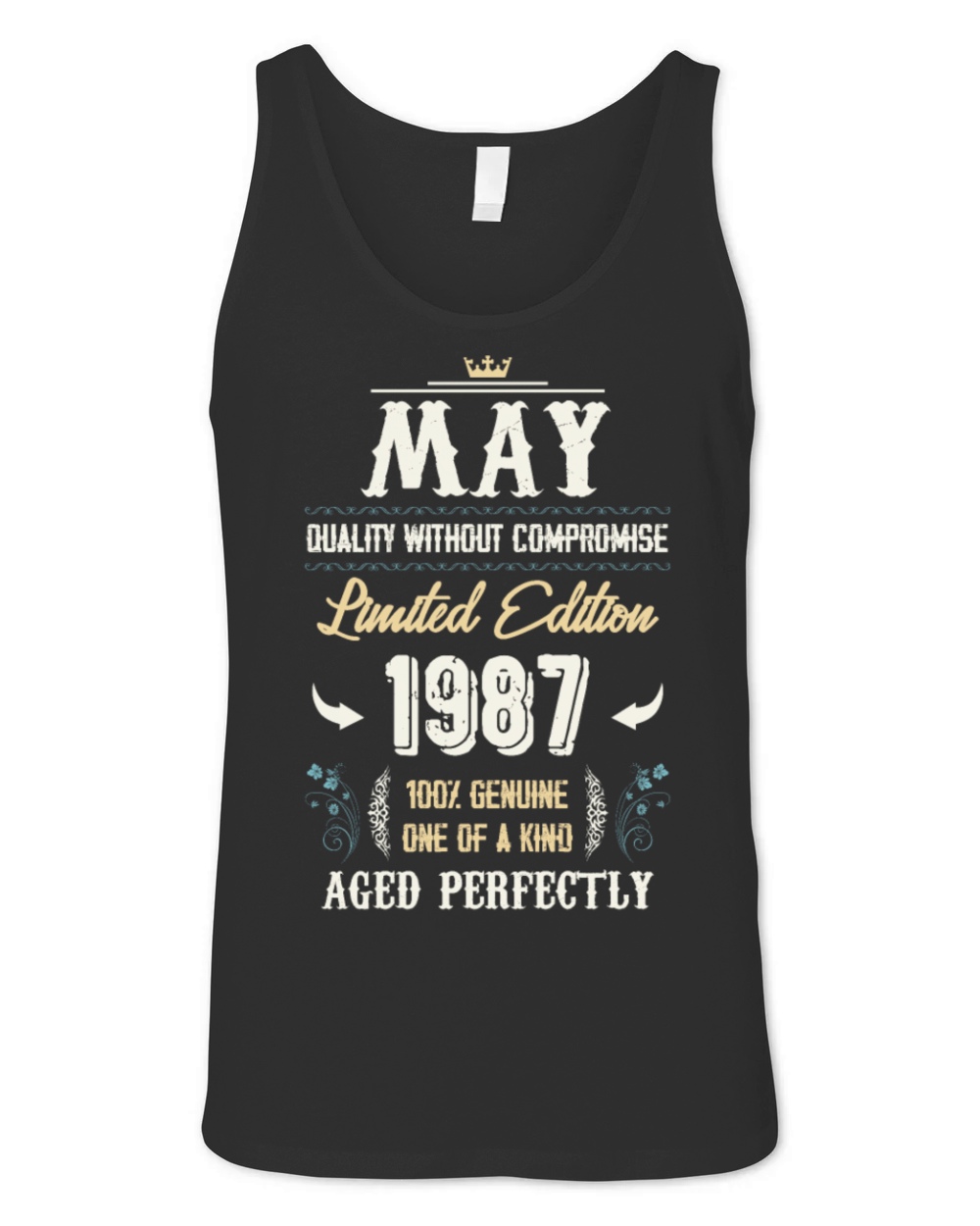 May 1987 Vintage Birthday Present Unisex Jersey Tank