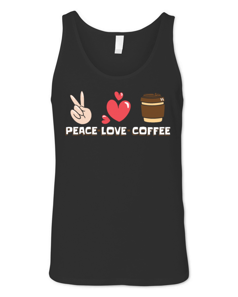 Peace Love Coffee Latte Art Barista Queen Coffee Unisex Jersey Tank
