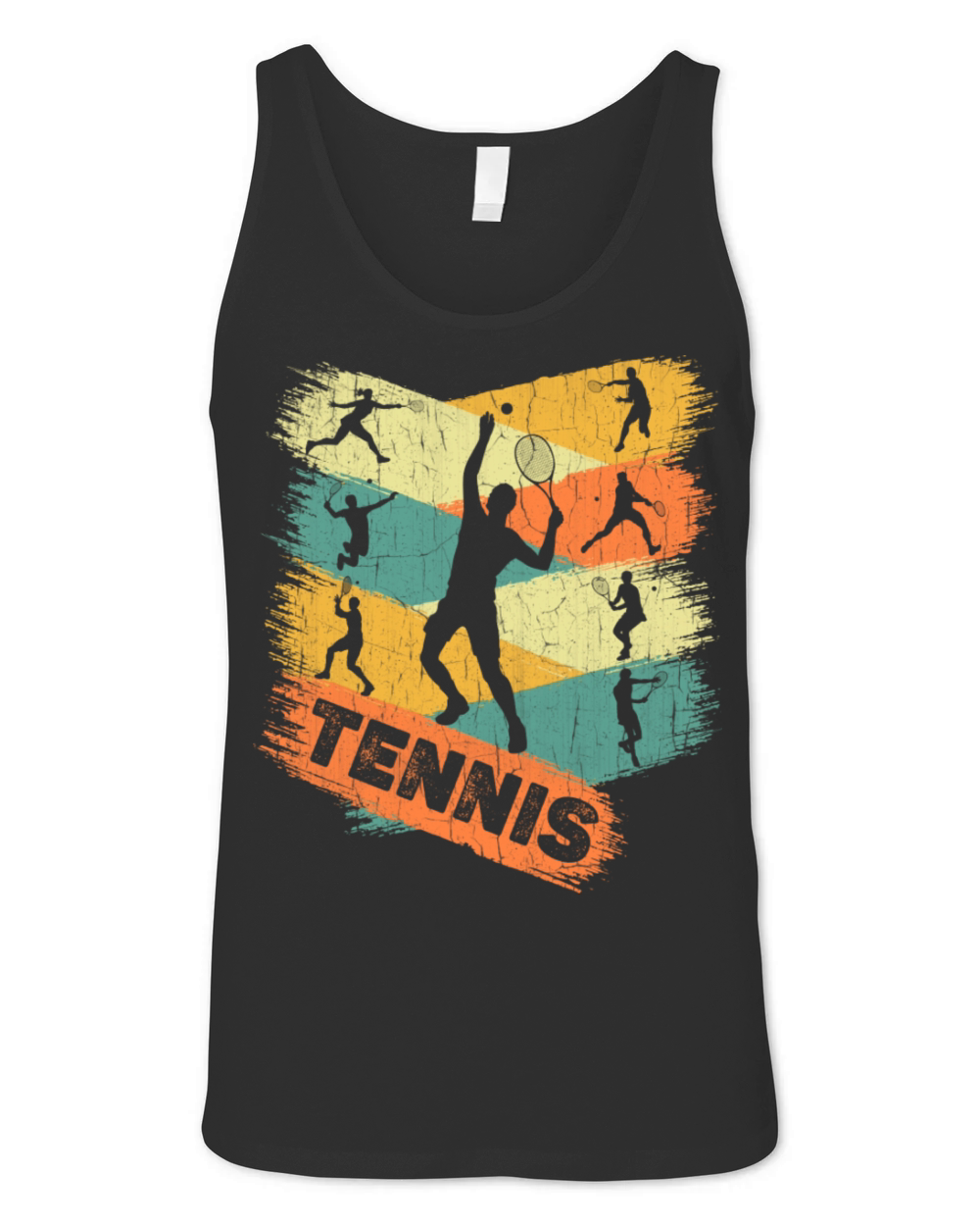 Retro Tennis Player Unisex Jersey Tank