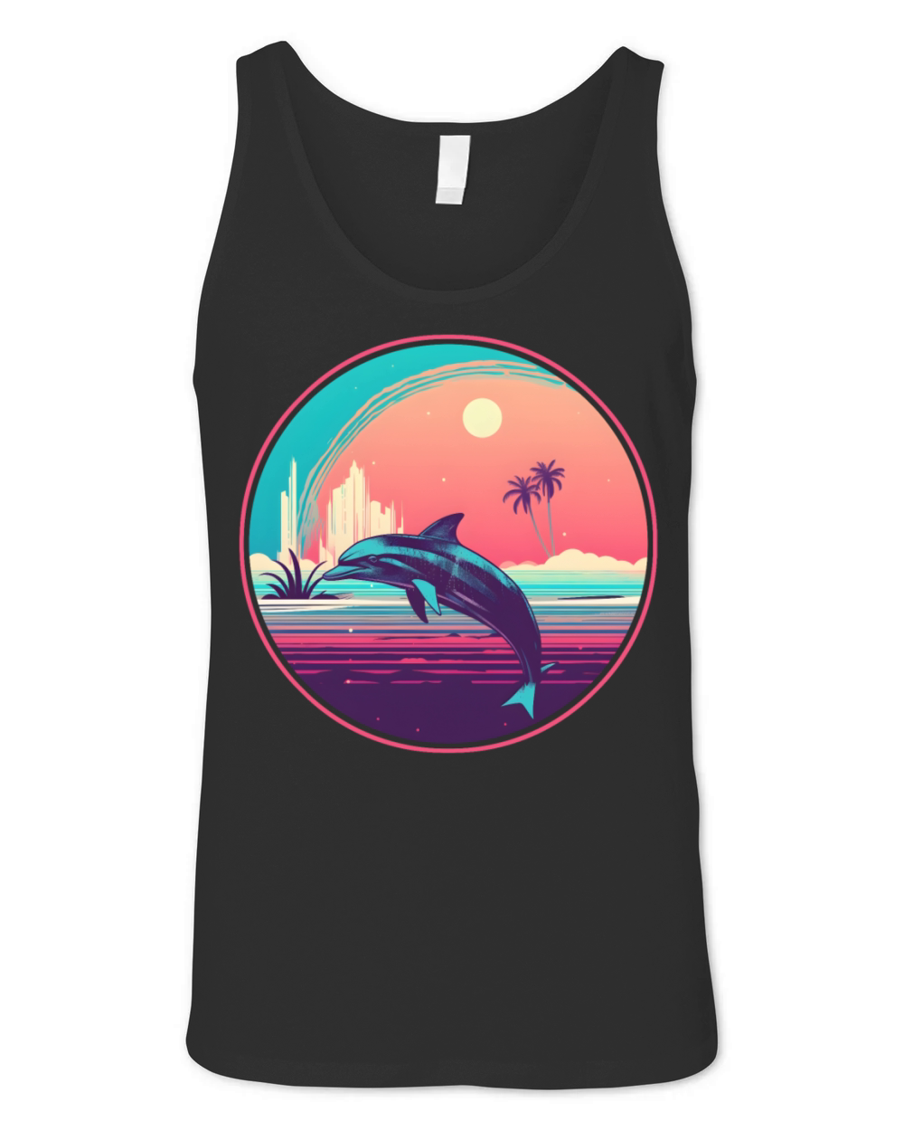 Vintage Dolphin Lovers Unisex Jersey Tank