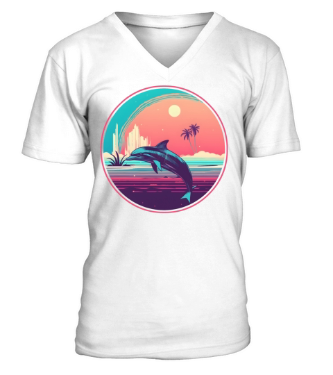 Vintage Dolphin Lovers V-Neck T-shirt