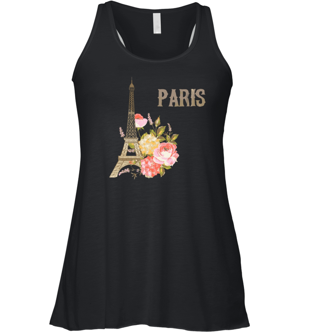 Eiffel Tower Paris Vintage Souvenir Paris France Women's Flowy Tank Top